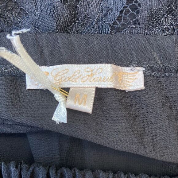 Gold Hawk, Claudette Lace Top, Off the Shoulder Prairie Blouse, Women’s Medium - Picture 10 of 14